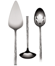 Vera Wang Wedgwood HAMMERED 3 PC. Serving Set Stainless Flatware New - £116.26 GBP