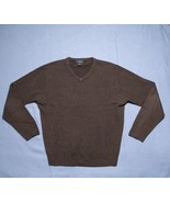 Dockers Brown V-neck Pullover Sweater Mens L - $11.59