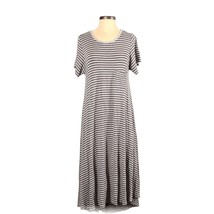 LuLaRoe Casual Gray Stripe High/Low Dress - £11.32 GBP