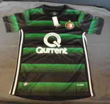 New Dutch Feyenoord Rotterdam Green &amp; Black Soccer Futbol Jersey Shirt Small - £58.26 GBP