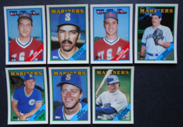 1988 Topps Traded Seattle Mariners Team Set of 7 Baseball Cards - £3.16 GBP