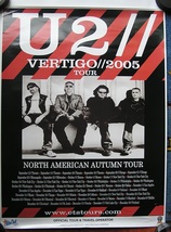 U2 Vertigo Poster 2005 Autumn North American Tour With Dates Bono Edge 2... - £23.30 GBP