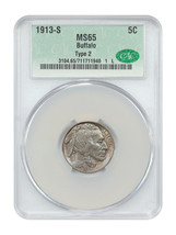 1913-S 5C CACG MS65 (Type 2) - $3,106.43