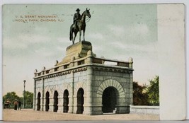 US Grant Monument Lincoln Park Chicago Illinois 1908 Postcard K9 - $5.99