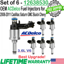 OEM ACDelco x6 Best Upgrade Fuel Injectors For 2008-2011 Cadillac Chevy Buick V6 - £141.60 GBP