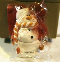 CHRISTMAS ORNAMENTS WHOLESALE- SNOWMAN- 13346- &#39;NATHAN&#39;-  (6) - NEW -W74 - $5.65