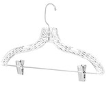 Clothes Hangers With Clips Plastic Set Of 12Pcs Heavy Duty Hangers Dress... - £29.54 GBP