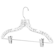 Clothes Hangers With Clips Plastic Set Of 12Pcs Heavy Duty Hangers Dress... - £30.55 GBP