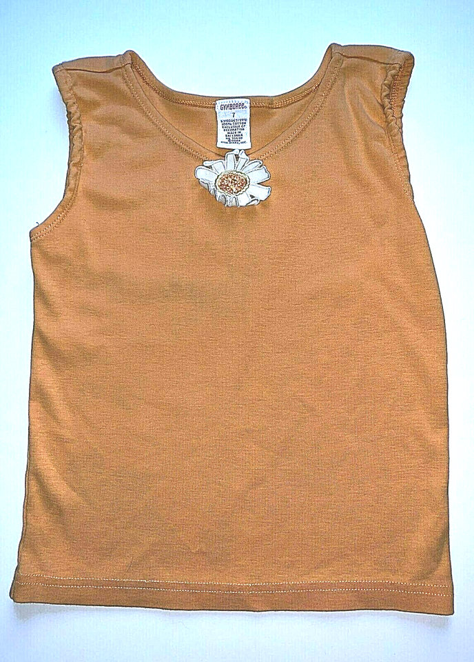 Gymboree Sunshine Daydreams Girls Orange Daisy Tank Top Size 7 - £2.32 GBP