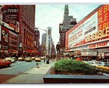 Times Quadrato Street Vista New York Città Ny Nyc 1967 Cromo Cartolina H19 - $4.04