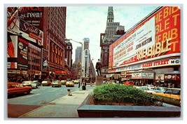 Times Quadrato Street Vista New York Città Ny Nyc 1967 Cromo Cartolina H19 - £3.16 GBP