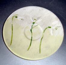 Gien ALICE Mocca Espresso Saucer 5" French Faience Floral Motif New - $9.80