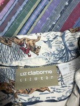 VTG Liz Claiborne Rodeo Cowboy Equestrian Button Down Shirt Medium Loop Collar - £23.73 GBP