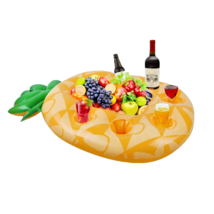 Floating Pool Drink Holder Table | Pineapple Swimming Pool Tray | Party Tray - £17.24 GBP