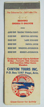 Canyon Tours inc. - Page, Arizona 20 Strike Matchbook Cover Boat Rainbow Bridge - $1.75