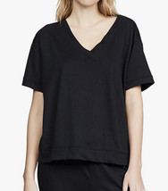 NWT  Yummie Women&#39;s French Terry V-Neck Drop Lounge Shoulder Tee Black Size XL - £14.78 GBP