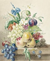 13081.Wall Decor Poster.Oriental home design.Jean Bernard drawing.Flowers.Fruits - £12.76 GBP+