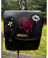 Betsey Johnson Black Backpack BM19670 School Bag - $89.09