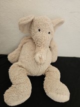 Pottery Barn Kids 16&quot; Elephant Tan Cream Floppy Plush Stuffed Animal - £11.47 GBP