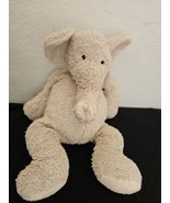Pottery Barn Kids 16&quot; Elephant Tan Cream Floppy Plush Stuffed Animal - £11.29 GBP