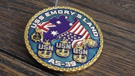 USN USS Emory S Land AS-39 AUKUS 2024 Challenge Coin #824U - £46.69 GBP