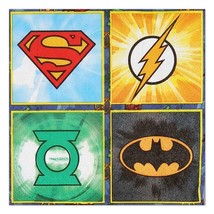 Justice League Dessert Beverage Napkins Birthday Party Supplies 6 Count New - £3.00 GBP