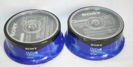Lot of 2 SONY DVD+R 120 MIN 4.7GB 1-16X ACCUCORE 15 PACKS NEW Sealed - £14.70 GBP