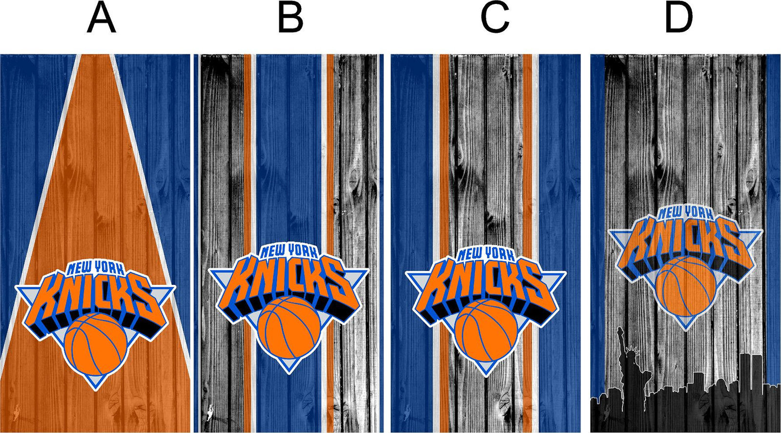 Cornhole Board Vinyl Wrap Knicks - sold individually