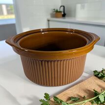 Rival Crockpot Replacement Brown Stoneware Crock Pot Insert 4 Qt 3154/1 ... - $29.69