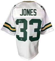 Aaron Jones Vert Bay Signé Blanc Football Jersey Bas ITP - £106.21 GBP