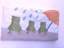 Pottery Barn Kids Shower Curtain Frogs Riding Elephant  Fun Comical Silly Cotton - £29.40 GBP