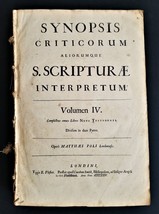 1674 Antique Bible Latin Scripture Interpretation Folio Matthew-Acts Nt - £539.18 GBP