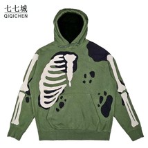  green hoodies men women y2k harajuku long sleeve hooded sweatshirts 2022 spring autumn thumb200