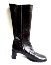 Ballin Italian Black Shiny Leather High Heel Boots Women’s Size US 8 Italy 38 - £56.95 GBP