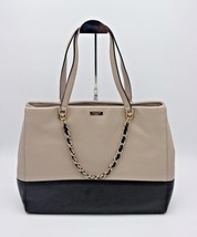 Kate Spade New York Town Road Francesca Beige Black Leather Shoulder Bag... - £215.50 GBP