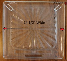 14 1/2&quot; W X 13 1/2&quot; L  Amana Radar Microwave Oven Glass Cooking Tray Gently Used - £57.45 GBP