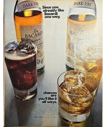 BACARDI-Dark Dry-Puerto Rican Rum-The Mixable One-1971 VTG Print Ad - $16.04 CAD