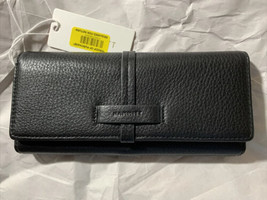 Hammitt BENJAMIN SLIM Trifold Black Leather Wallet NWT - $137.60