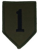 Us Army 1ST Infantry Division Unit Patch - Od Green/Black - Veteran Owned Busine - £4.36 GBP