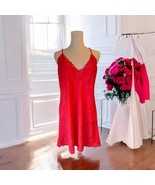 Vintage Victoria&#39;s Secret Chemise Slip Dress Red Lace Gold Label Women&#39;s... - $571.65 MXN