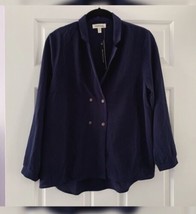Monteau large navy blue blazer top - $14.85
