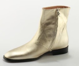 Gold Silver lic Leather Wyatt Men Ankle Boots Fashion Poined Toe Chelsea Boots S - £249.18 GBP