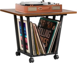 Record Stand Vinyl Storage Holder Vintage Turntable Album LP 12&quot; Table Rack 70 - £51.55 GBP