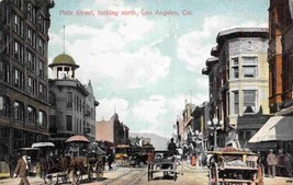 Main Street Los Angeles California 1910c postcard - £5.50 GBP