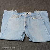 Levi Jeans Men 38x29 Blue 505 Regular Straight Leg Mid Rise Casual Pants - $15.23