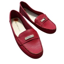 Anne Klein IFlex Holiday Red Loafers Shoes Flats Sz 9.5 Slip Ons - £15.18 GBP