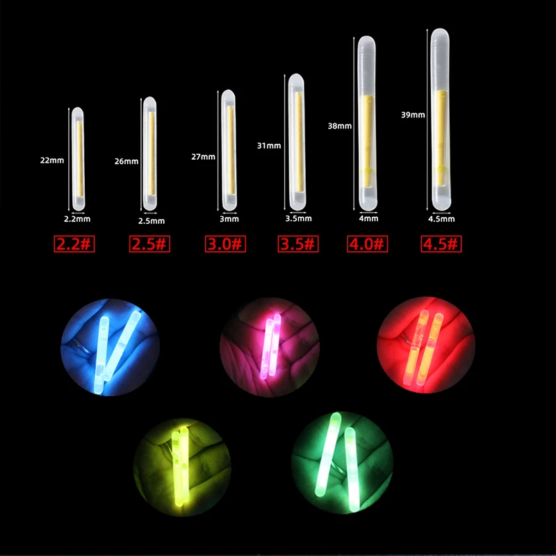 Play 10/50PCS/lot 2.2-4.5mm Light Night Fishing Float Rod Lights Dark Glow Stick - £23.18 GBP