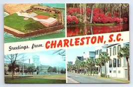 Postcard Greetings From Charleston South Carolina Banner Large Letter A - £2.82 GBP