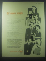 1954 Shell Oil Ad - Oil means people - £14.76 GBP