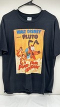 Disney Port &amp; Company Fan Favorite T-Shirt Men’s Lrg Pluto Food For Feudin Black - £15.78 GBP